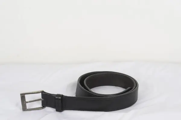 black men belt on the white background