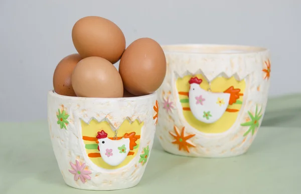 白い背景に隔離された卵コレクション — ストック写真