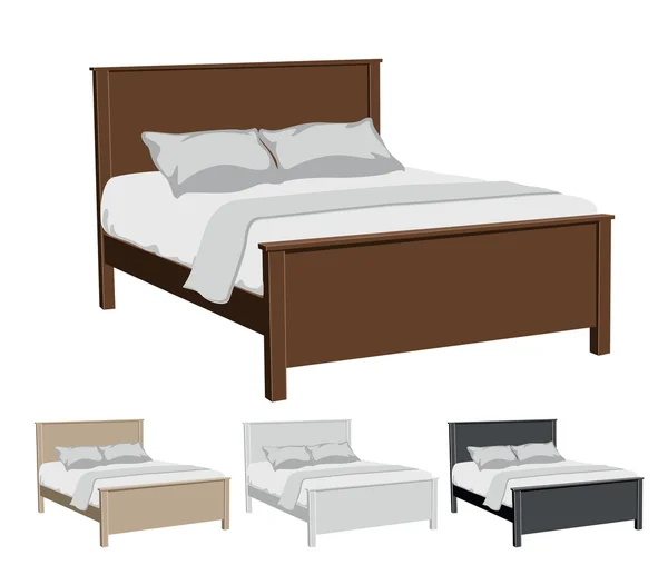 Vektorillustration von Möbeln. Bett — Stockvektor