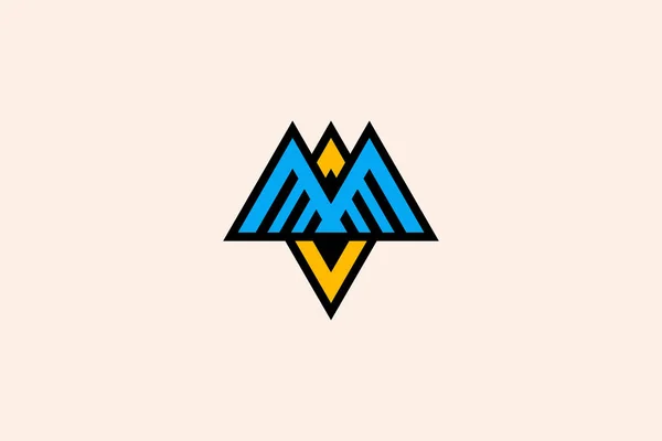 Mountain Bird Logo Design Konzept — Stockvektor