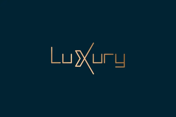 Luksusowa Koncepcja Logo Słownego Znaku Towarowego — Wektor stockowy