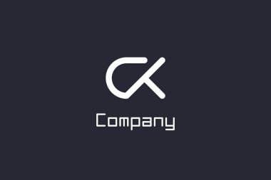 CK Harfi Logo Çizgisi Sanatı