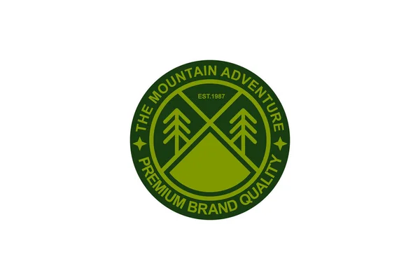 Logotipo Insignia Emblema Montaña Vintage Vector De Stock