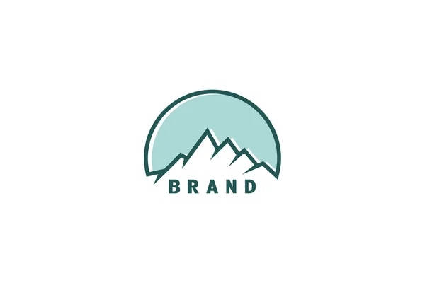Diseño Logotipo Montaña Identidad Marca Simple Minimalista Ilustración De Stock