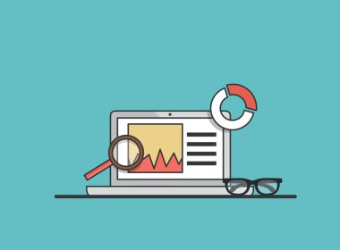 web analytics bilgiler düz vektör çizim 