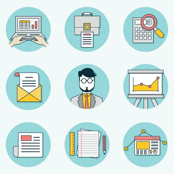 Set of data analytics icons for business - part 2 — Stock Vector