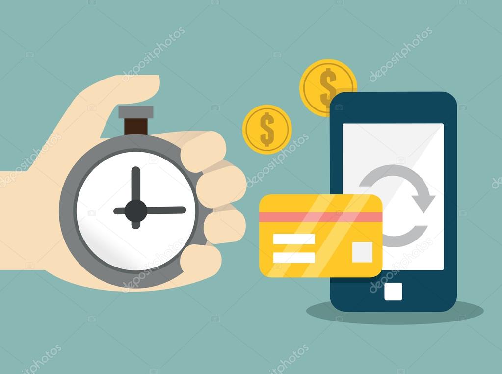 Vector flat concept of mobile banking and online payment