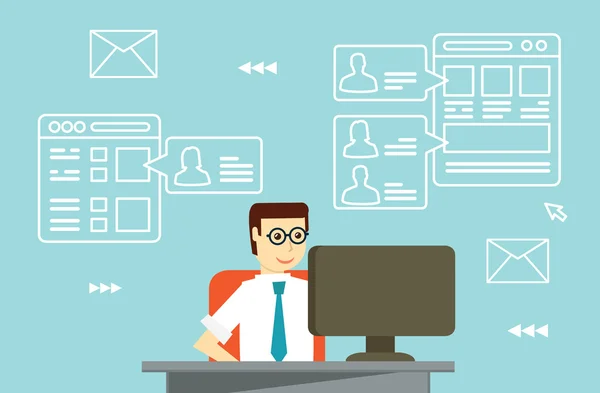işadamı etkileşimleri sosyal medya tarafından businesspartners