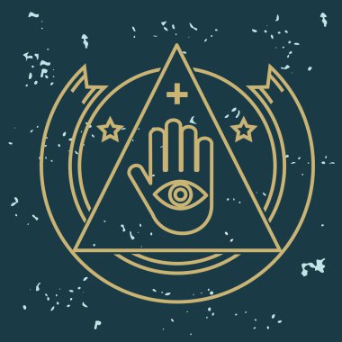 Anahat stili vektör en az geometrik vintage etiket