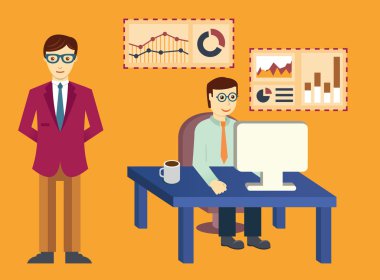 Analytics bilgi ve veri işleme. FlatStyle tasarım