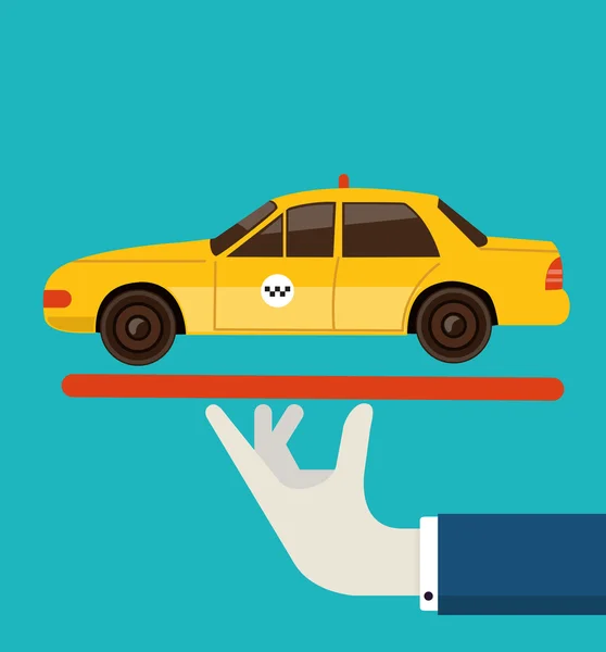 Ilustración vectorial de orden taxi — Vector de stock