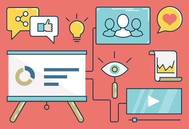 Vektör çizim web analytics bilgi ve geliştirme web sitesi istatistik