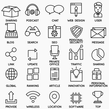 set seo ve internet servis simgeler - Bölüm 2 