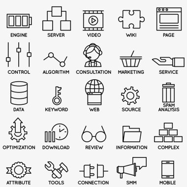 seo ve internet servis simgeler - Bölüm 3 set