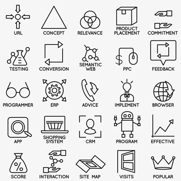 Seo ve internet hizmeti Icons seti - Bölüm 5 — Stok Vektör