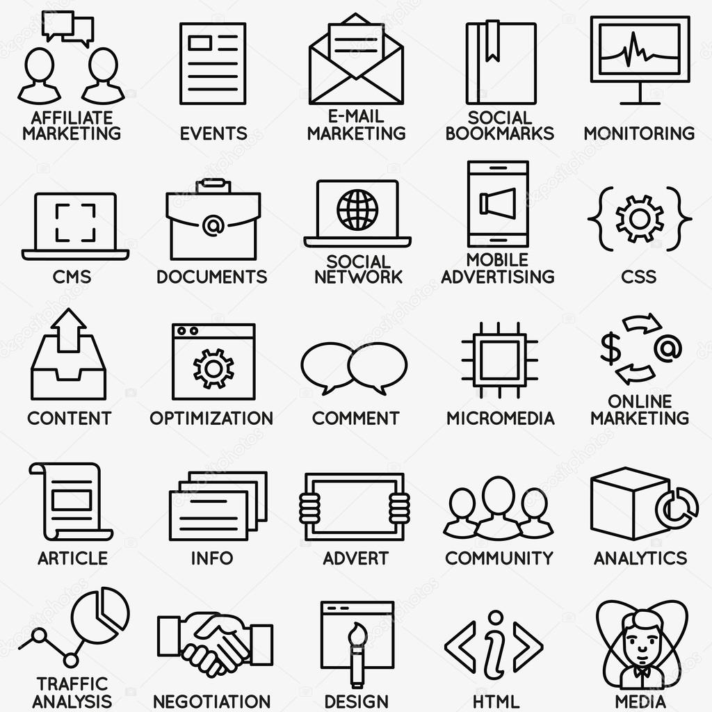 Set of seo and internet service icons - part 4