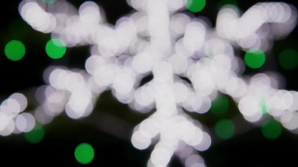 Bunte Bokeh Lichter Funkeln Auf Schwarzem Hintergrund Die Kulisse Für — Stockvideo