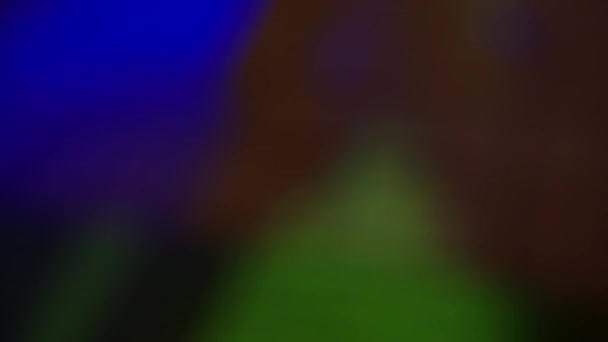 Різнокольорові Боке Світиться Чорному Тлі Новорічний Святковий Фон Анотація Розмитого — стокове відео