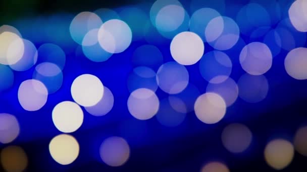 Bunte Bokeh Lichter Funkeln Auf Schwarzem Hintergrund Die Kulisse Für — Stockvideo