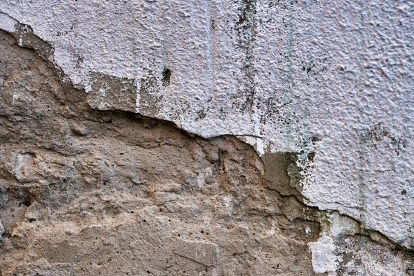 Old Wall Old Peeling White Paint Concrete Wall Texture Background — Stock Photo, Image