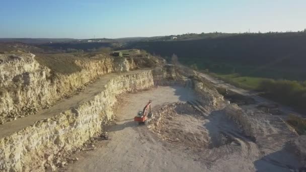 Cava Pietra Vista Aerea Fondo Industriale Con Cava Mineraria Minerale — Video Stock