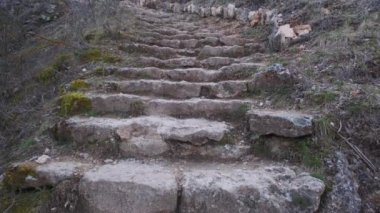 Eski parktaki taş merdiven.