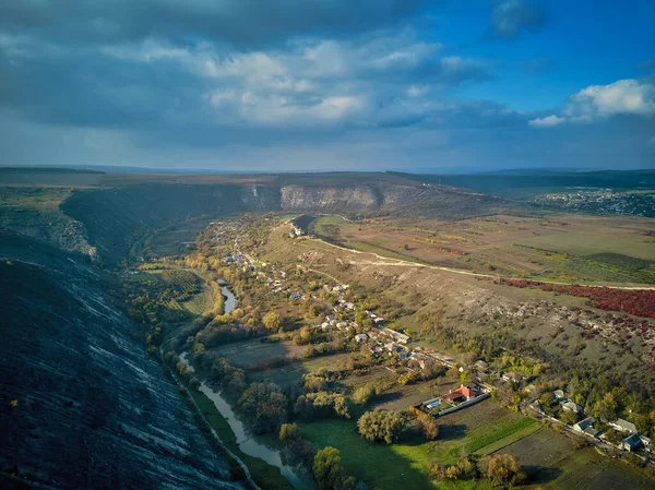 Orheiul Vechi Hills River Scenery Moldova Valley River Raut Villages — Stock Photo, Image