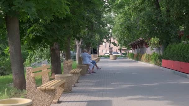 Juli 2021 Kishinev Moldavien Republiken Människor Grön Solig Park — Stockvideo