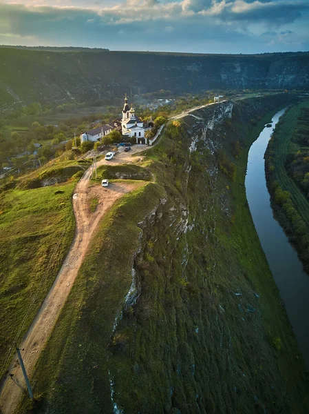 Antiguo Monasterio Orhei Moldavia República Vista Aérea — Foto de Stock
