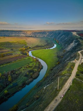 Moldova Cumhuriyeti'ndeki Eski Orhei Manastırı. Havadan görünüm