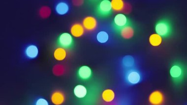 renkli bokeh silueti, çok renkli bokeh ışıkları soyut ağaç siluetleri oluşturuyorlar ince hareket ve ortam parlaklığı ile