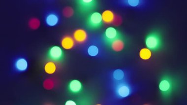 renkli bokeh silueti, çok renkli bokeh ışıkları soyut ağaç siluetleri oluşturuyorlar ince hareket ve ortam parlaklığı ile