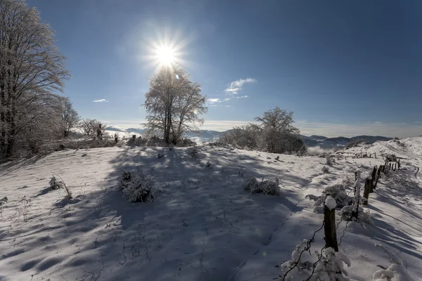 Wintertijd in Bergen — Stockfoto