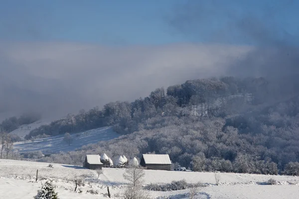 Hora de inverno nas montanhas — Fotografia de Stock