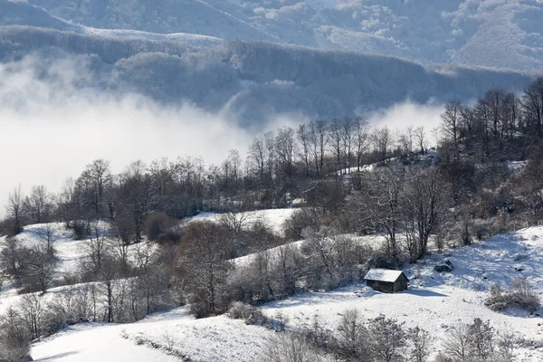 Hora de inverno nas montanhas — Fotografia de Stock