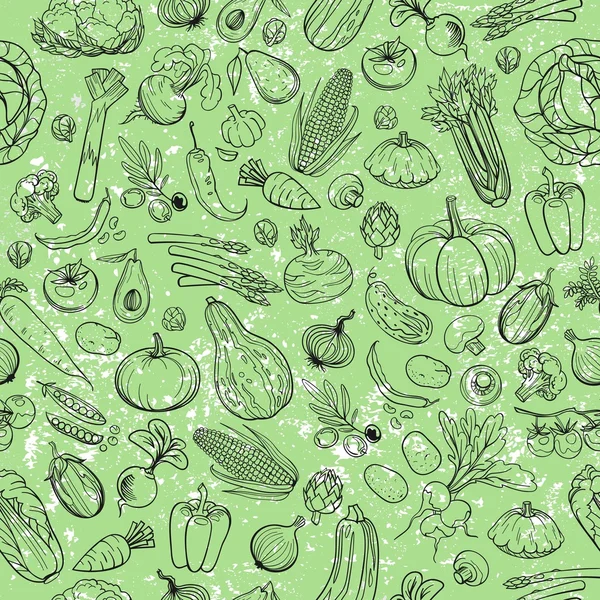 不同的蔬菜图纸 — 图库矢量图片