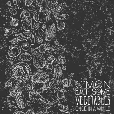 farklı sebze çizimleri