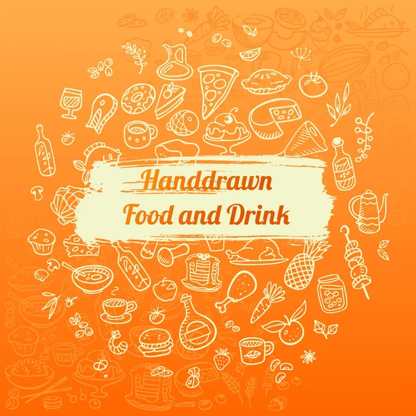 Doodle gıda simgeler