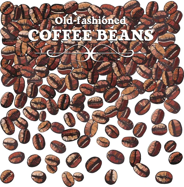 Geroosterde koffie bean achtergrond — Stockvector