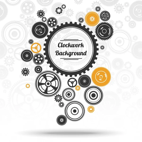 Gearwheel mechanism background — Stock Vector