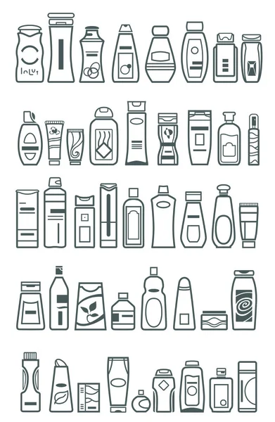 Productos cosméticos, ilustración vectorial — Vector de stock