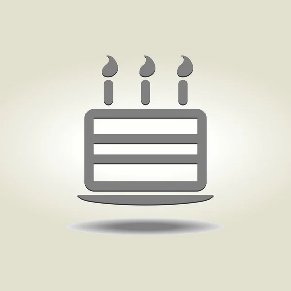 Doğum günü pastası simgesi — Stok Vektör