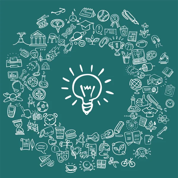 Doodle eğitim simgeler