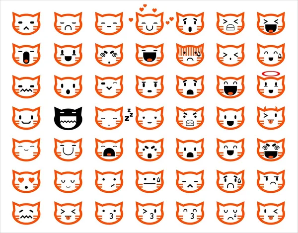 矢量图标的笑脸猫 — 图库矢量图片
