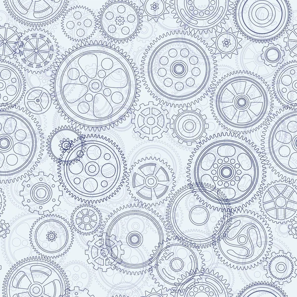 Cogs and gears seamless background — Stock Vector