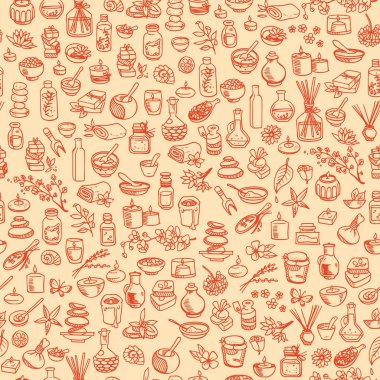 Doodle spa elemanları, sorunsuz arka plan