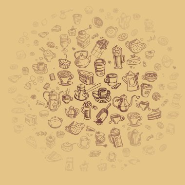 el çekilmiş kahve arka plan