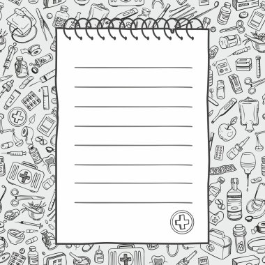 Tıp doodle arka plan