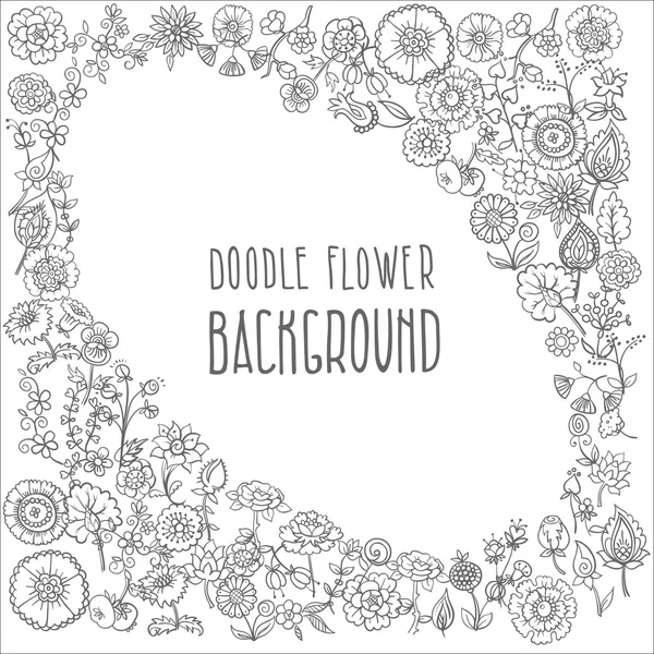 Hand drawn floral background — Stock Vector