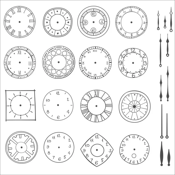 Orologio doodle vettoriale — Vettoriale Stock